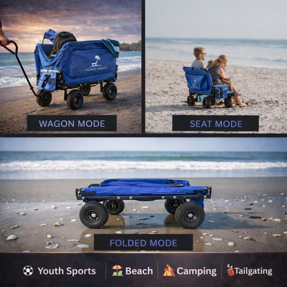 ☀️ Foldable 3-in-1 Wagon Chair for Beach & Camping 🏕️