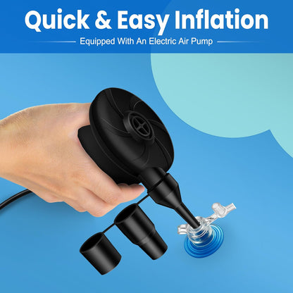 🌊🛟 Electric Motorized Pool Float with Canopy | Rechargeable Dual Motor Lounger ☀️⚡