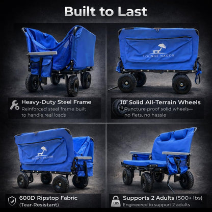 ☀️ Foldable 3-in-1 Wagon Chair for Beach & Camping 🏕️